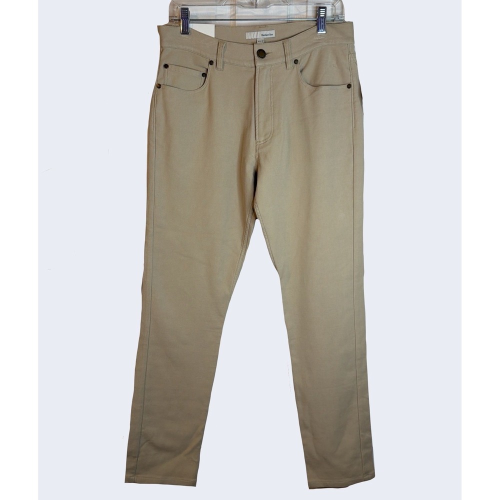 NWT Hawker Rye Jeans Mens 31 x 30 Tan Slim Fit Stretch Straight Twill Chino